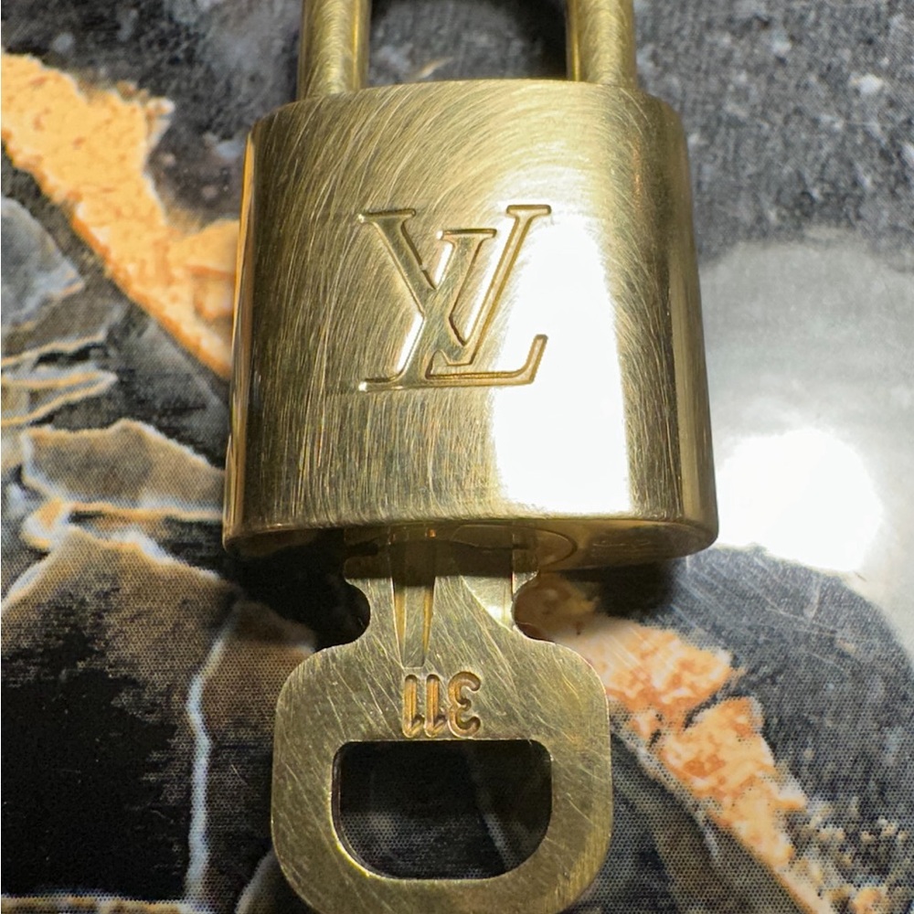 Louis Vuitton Gold Padlock and Key